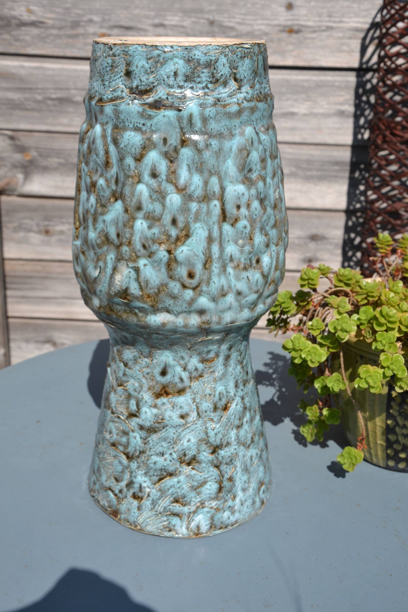 Large Vallauris vase "sea foam" H 41.5 cm