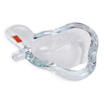 Empty crystal pear pocket ashtray