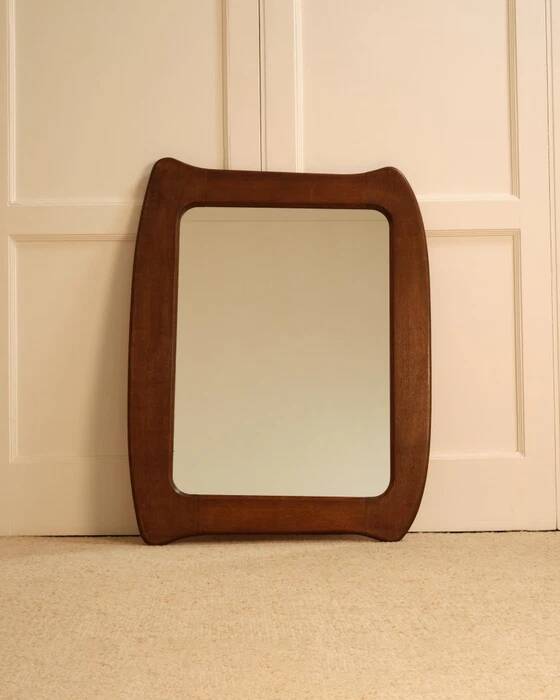 Organic wooden mirror - 1960s