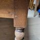 Antique solid oak bistro restaurant table, 1900s -1m53