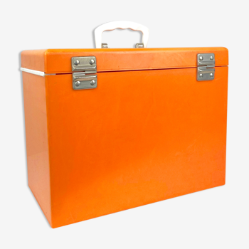 Valise classeur orange à archive à dossiers suspendus