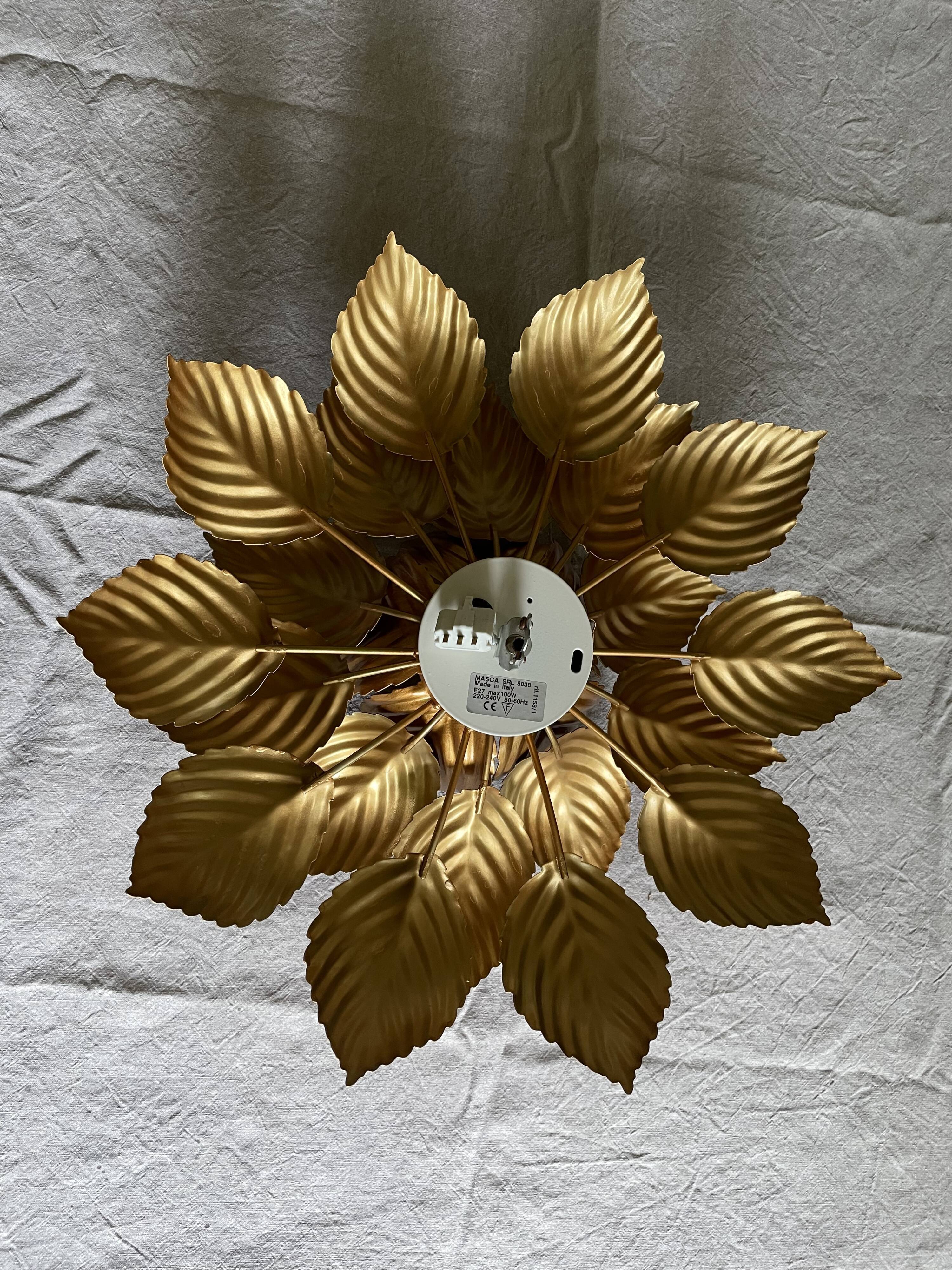 Ceiling lamp or golden flower sconce