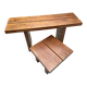 Console et table basse brutalistes en bois brut
