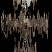 Brutalist stainless steel candlestick, France 1970