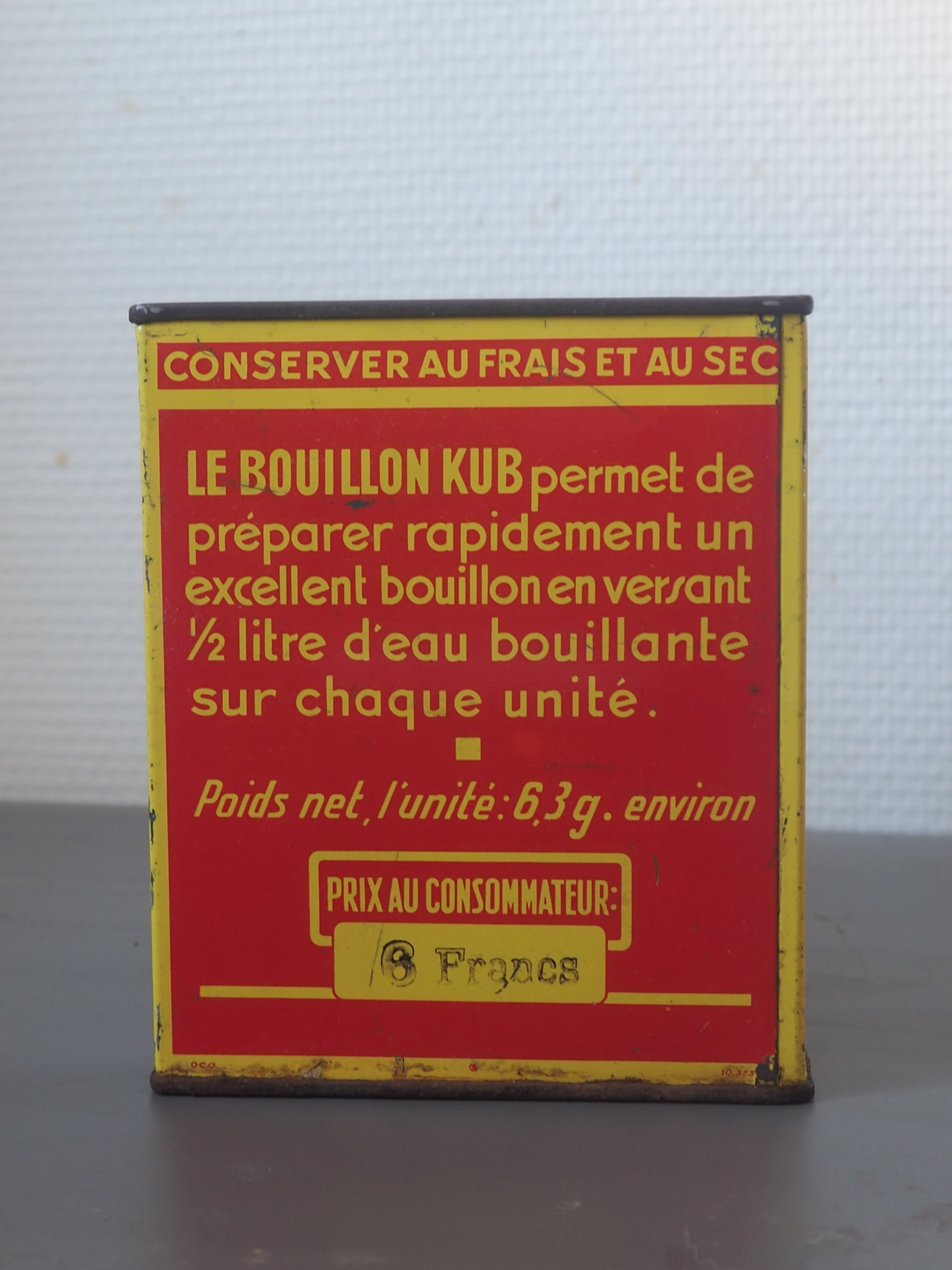 Ancienne boite bouillon KUB Selency