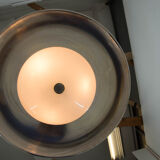 Nickel-plated bauhaus chandelier, czechoslovakia, 1930s