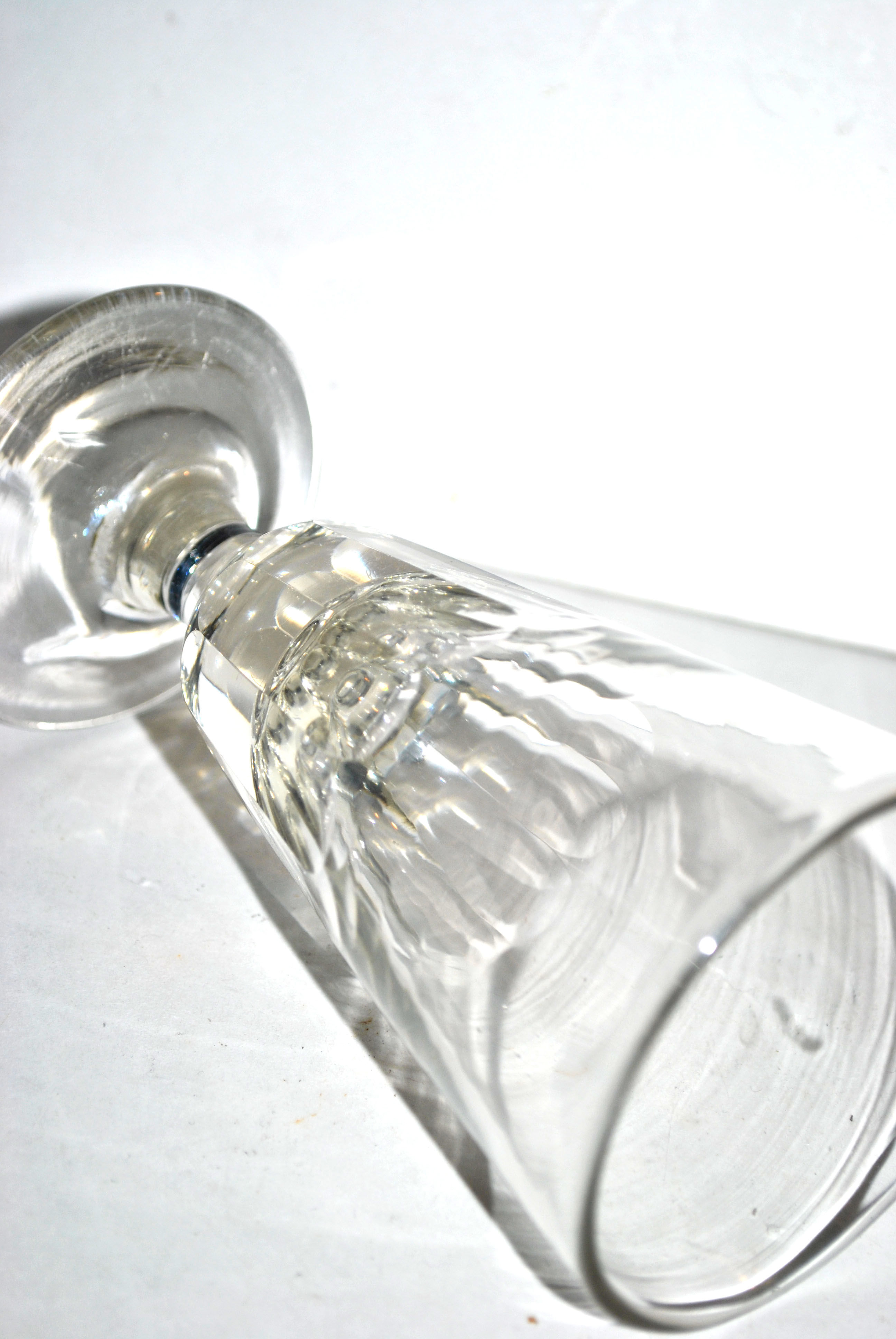 Old absinthe glass in blown glass cut 1900