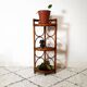 Vintage bamboo and rattan corner floor