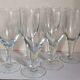 Six XXL blown glass stemmed glasses
