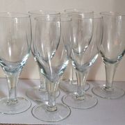 Six verres à pieds en verre soufflé XXL