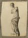 Academic Nude in Antique by Berger dit Lheureux Biloul charcoal 20th century