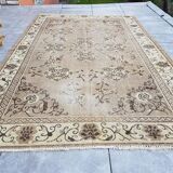 Oushak Vintage Floral Handmade Rug sku882