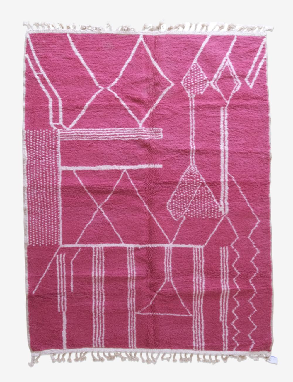 Tapis Rose Berbère - 253 x 184 cm
