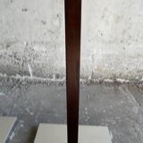 Set of 2 Calligaris holders — silver gray with dark brown wood, metal, and wood design