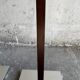 Set of 2 Calligaris holders — silver gray with dark brown wood, metal, and wood design