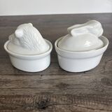 2 Porcelain Terrines - Wild Boar and Rabbit