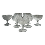 Set of 9 vintage ice cream cups with fruit patterns
