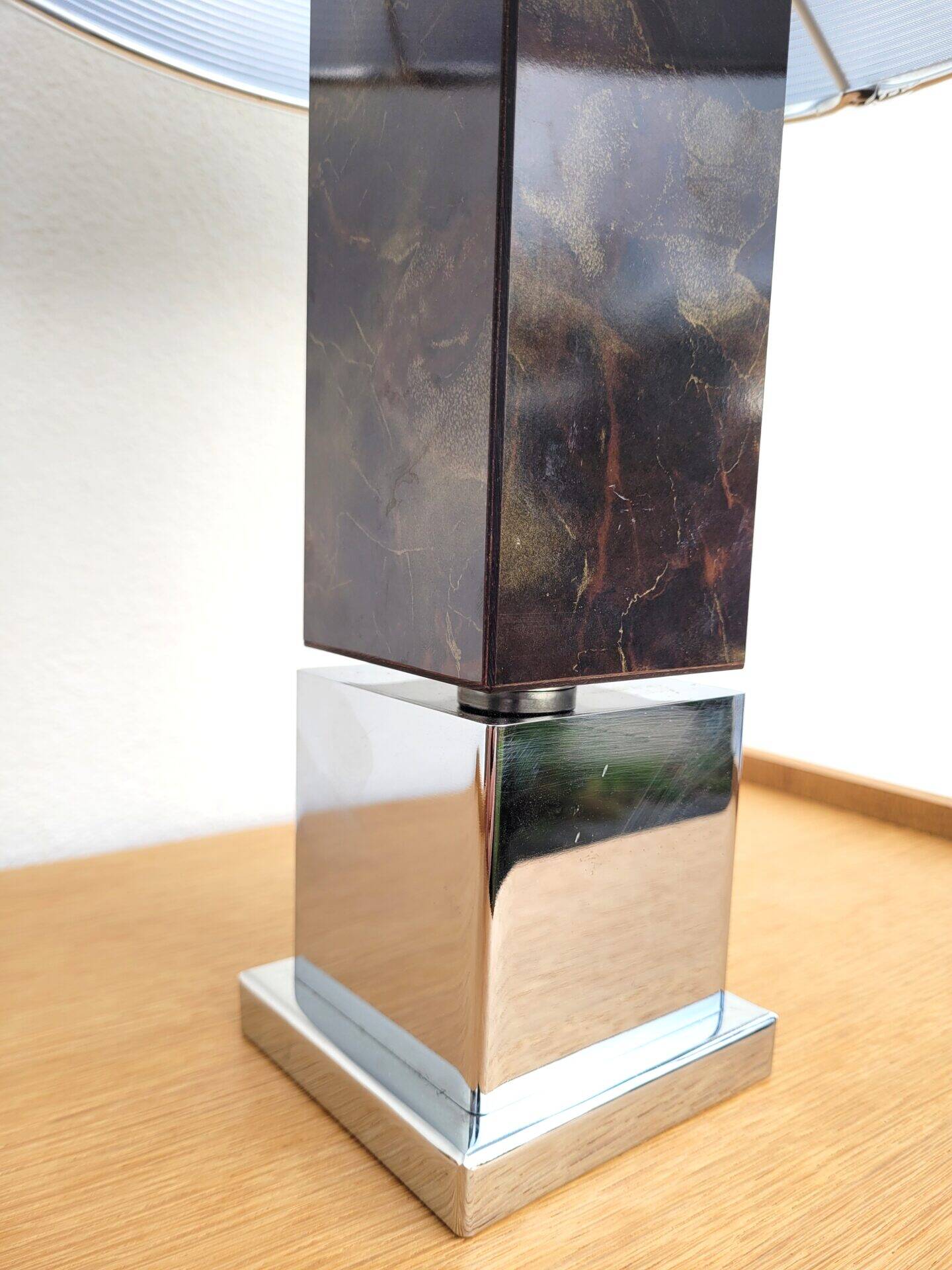 Vintage chrome table lamp from the 70s
