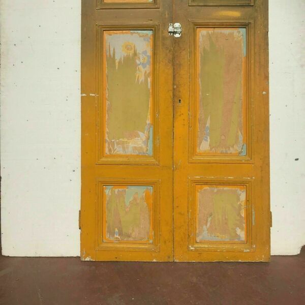 Double portes de passage en sapin portes double faces xix siècle