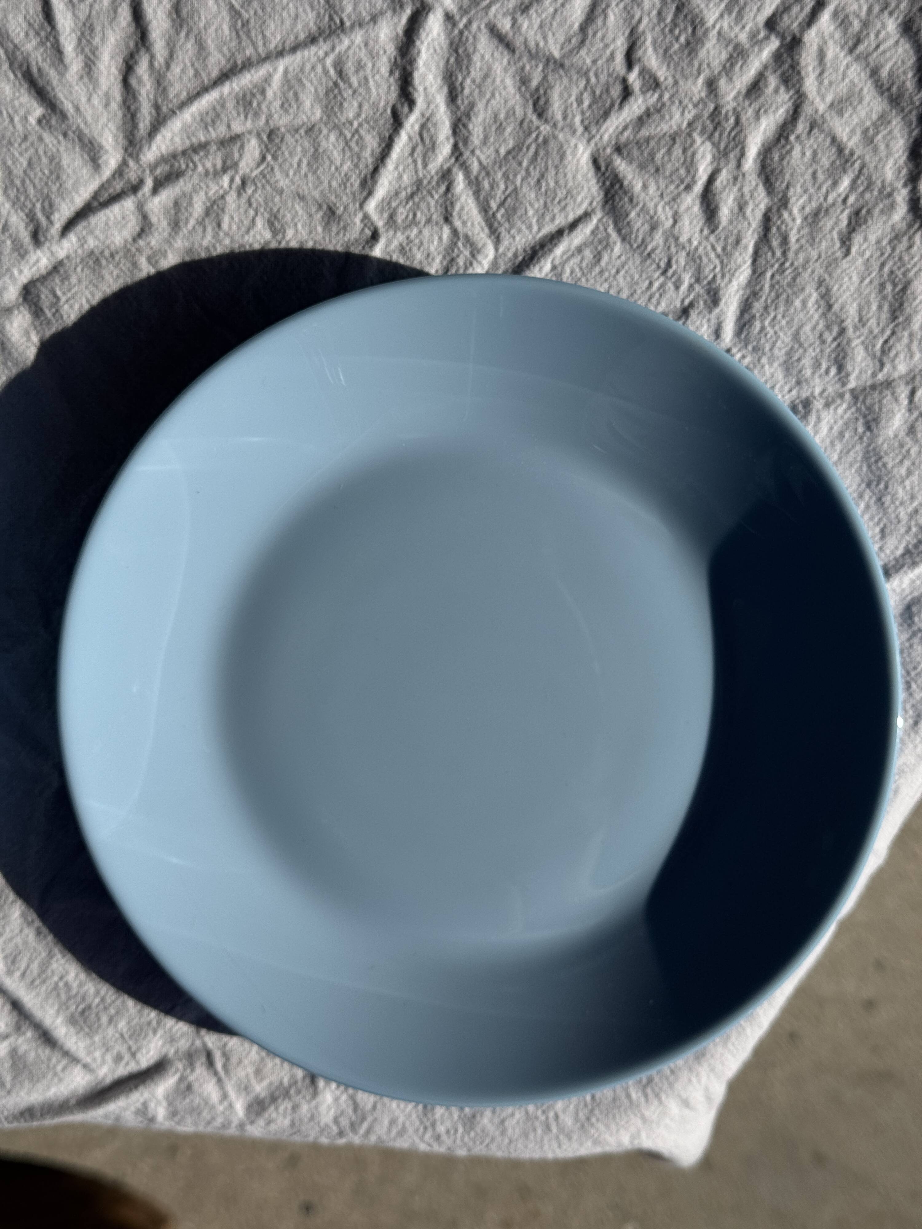 Set of 6 vintage blue dessert plates D18 (1)