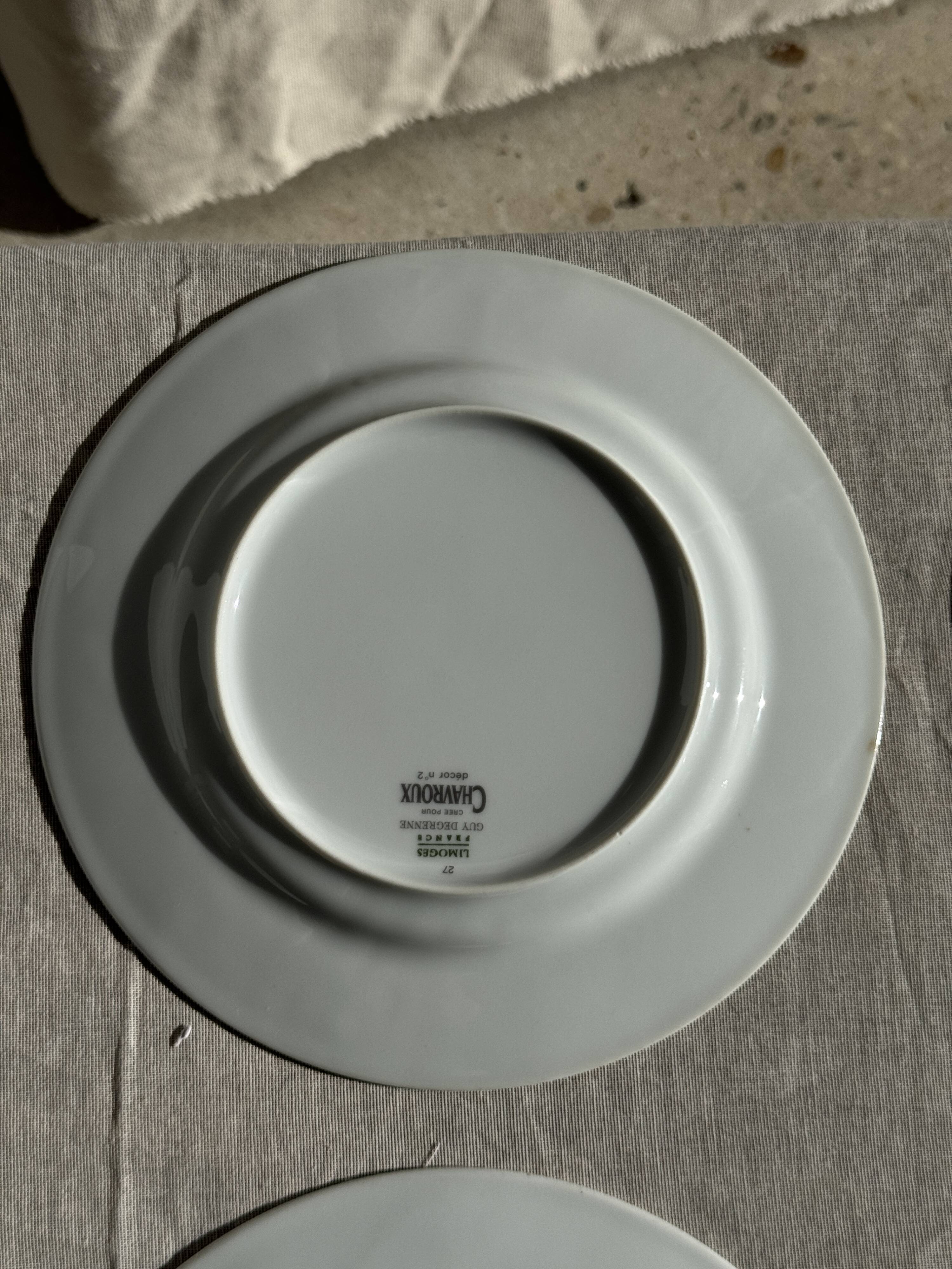 Set of 12 cheese plates France Chavroux 1990s D 21.5