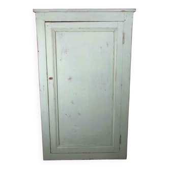 Armoire garde manger vert amande patinée