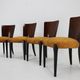 1950s Jindrich Halabala dining chairs H-214 for UP Závody set of 4