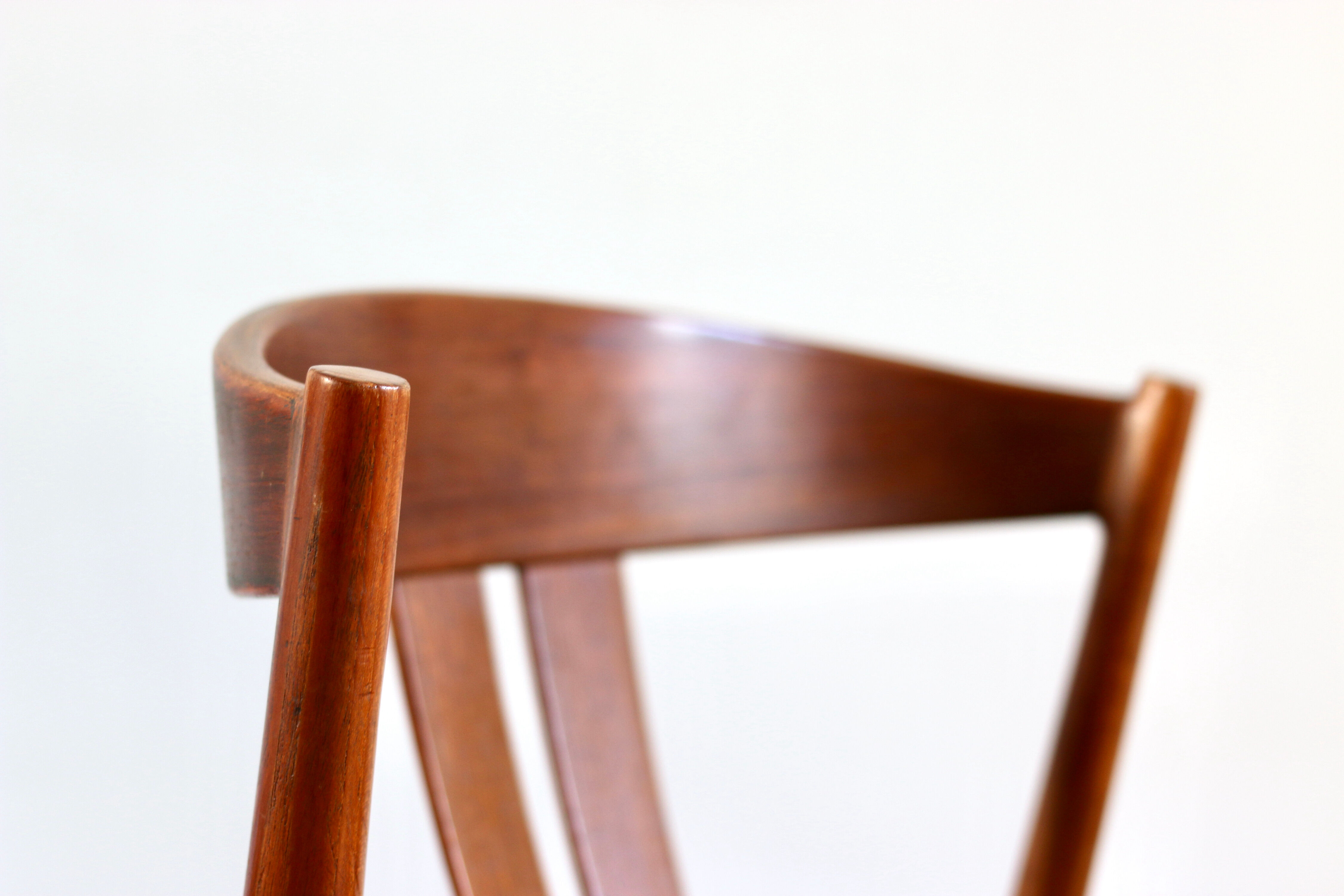 Series of 4 vintage Scandinavian teak chairs, 1960