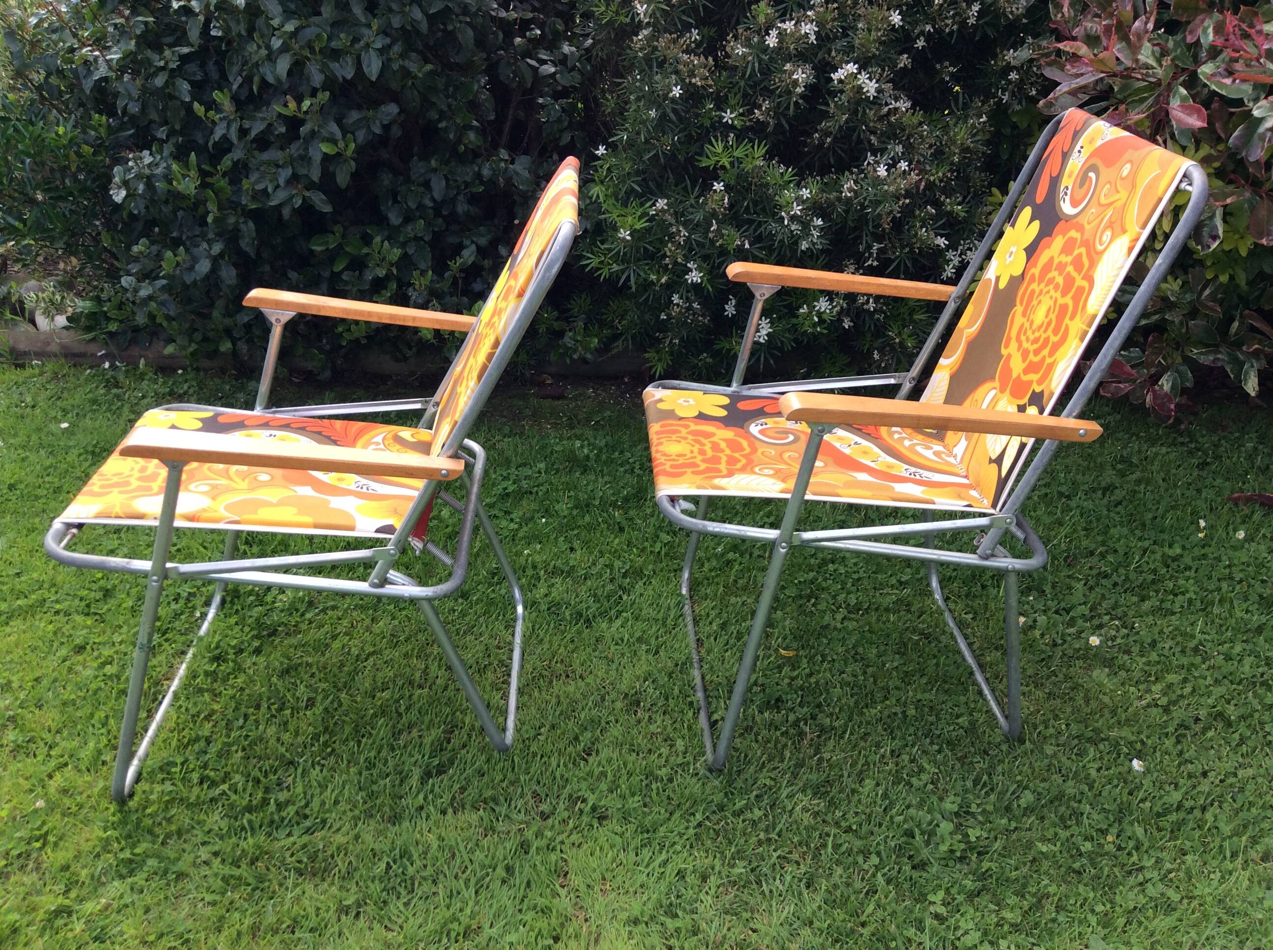 Pair of camping armchairs