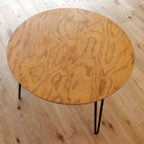 Living room, wood and metal legs table