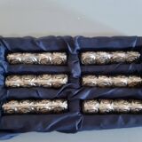 SILEA knife holders silver metal design set of 6