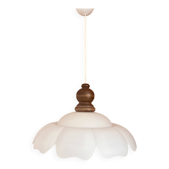 Suspension fleur en opaline vintage