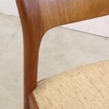 Set de 4 chaises Koefoed 'Skoven' teck vintage