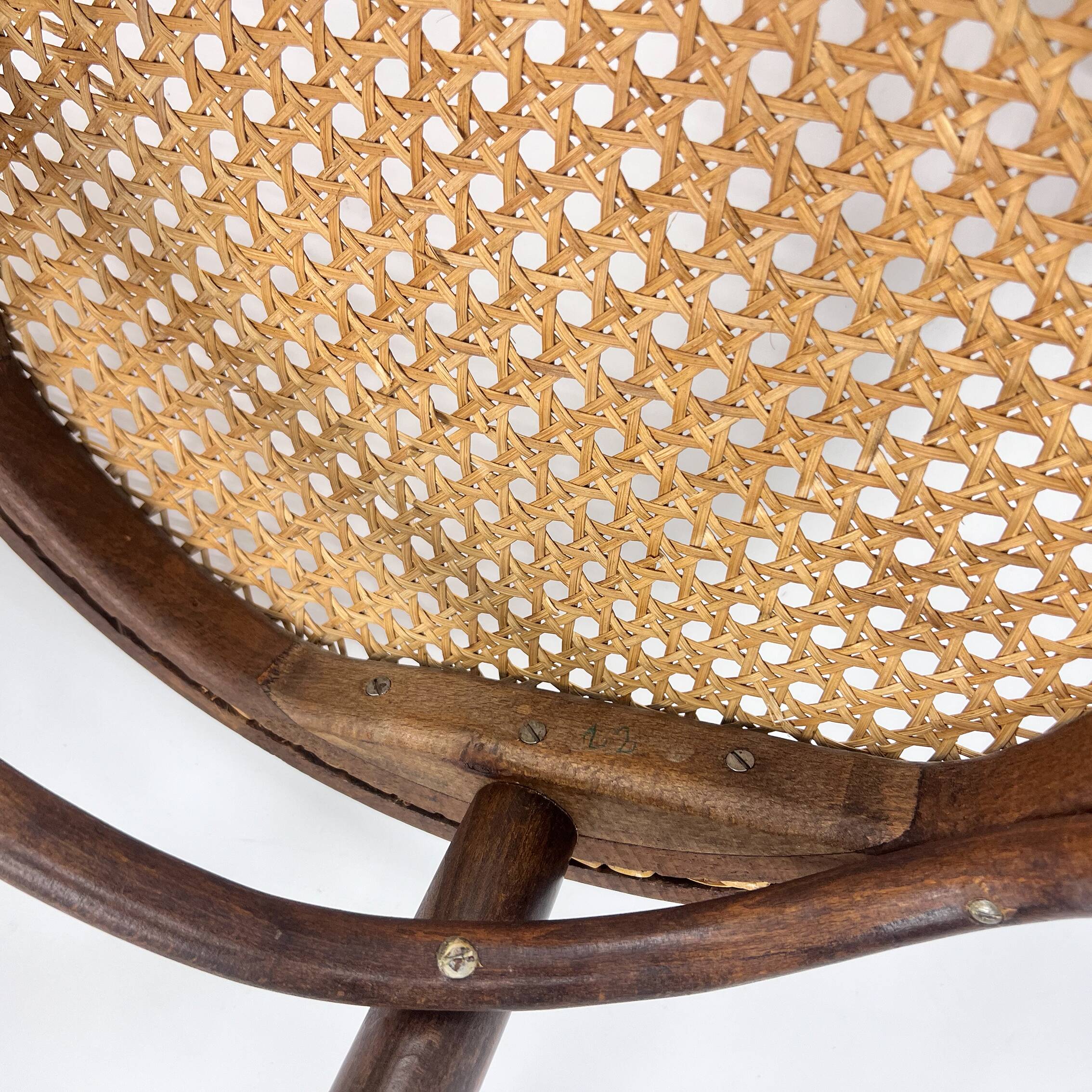 Set of 6 Zpm Radomsko Bentwood and Cane Dining Chairs, 1970s