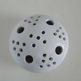 Centrepiece, white ceramic flower holder signed.