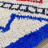 Azilal wool and handmade cotton berbere rug 100x210 cm