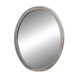 Miroir mural ovale chromé Art Déco, Belgique vers 1920