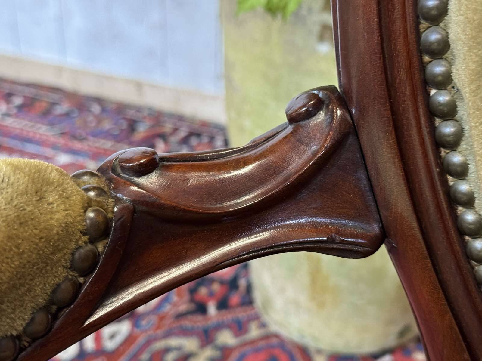 Paire de fauteuils Napoléon III XIXème en acajou