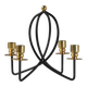 Black & brass four-light candle holder – Gunnar Ander for Ystad-Metall, Sweden, 1950s/1960s