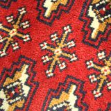 Vintage persian rug handmade poshti motif pattern wool area rug- 67x138cm