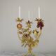 Large Vintage French FloralThree Arm Candelabra – Tied Bouquet Style