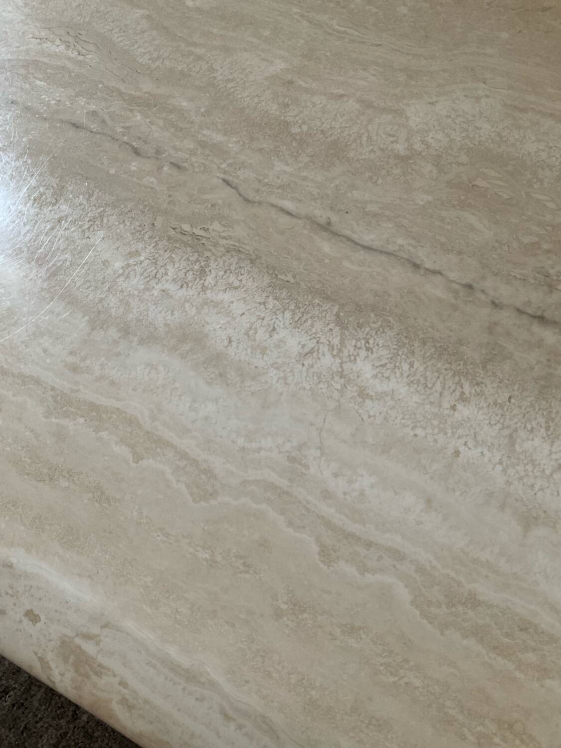 70s travertine coffee table