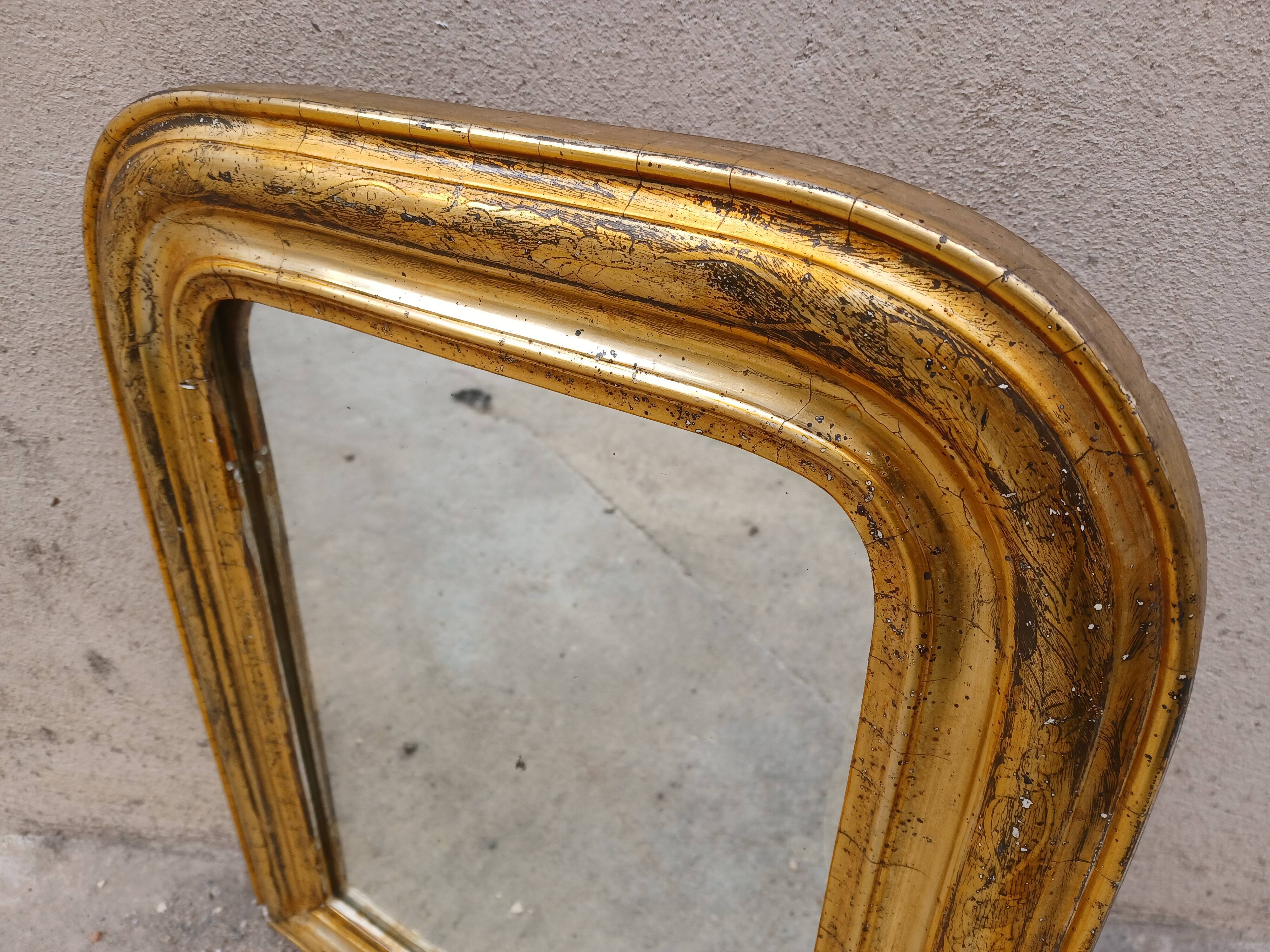 Louis philippe mirror, gilded wood