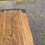 19th-century vintage wooden mallet with steel reinforcement.