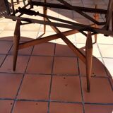 Vintage Scandinavian smorrebrod flip-up coffee table with system