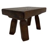 Vintage footstool stool minimalist brutalist
