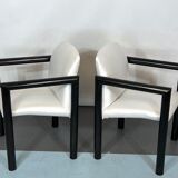 Mid-century italian modern set of 4 armchairs from 70s