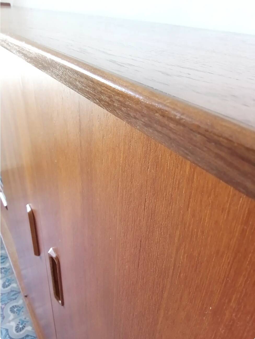 Sideboard library in Scandinavian style made of teak.