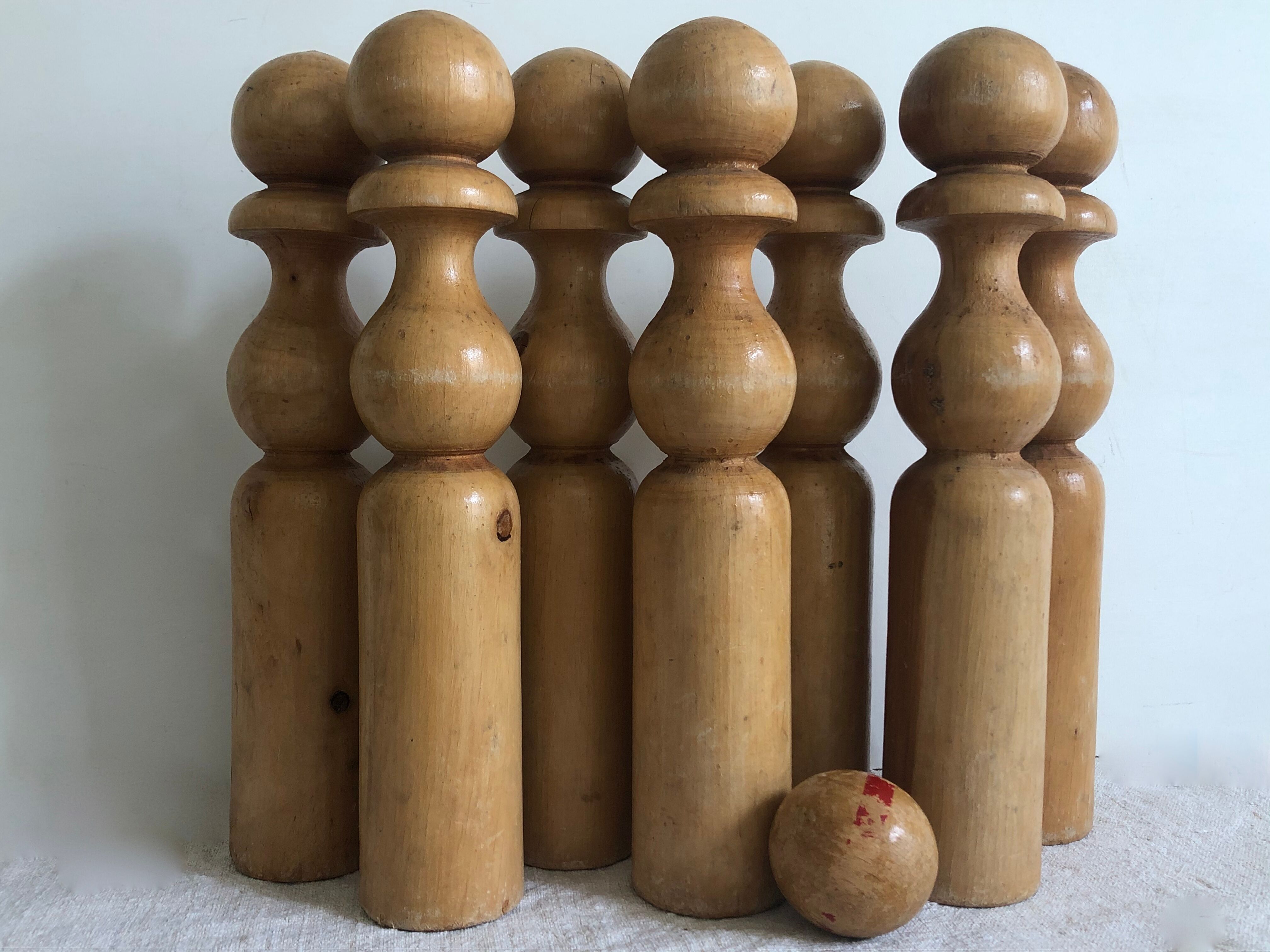 Wooden bowling game