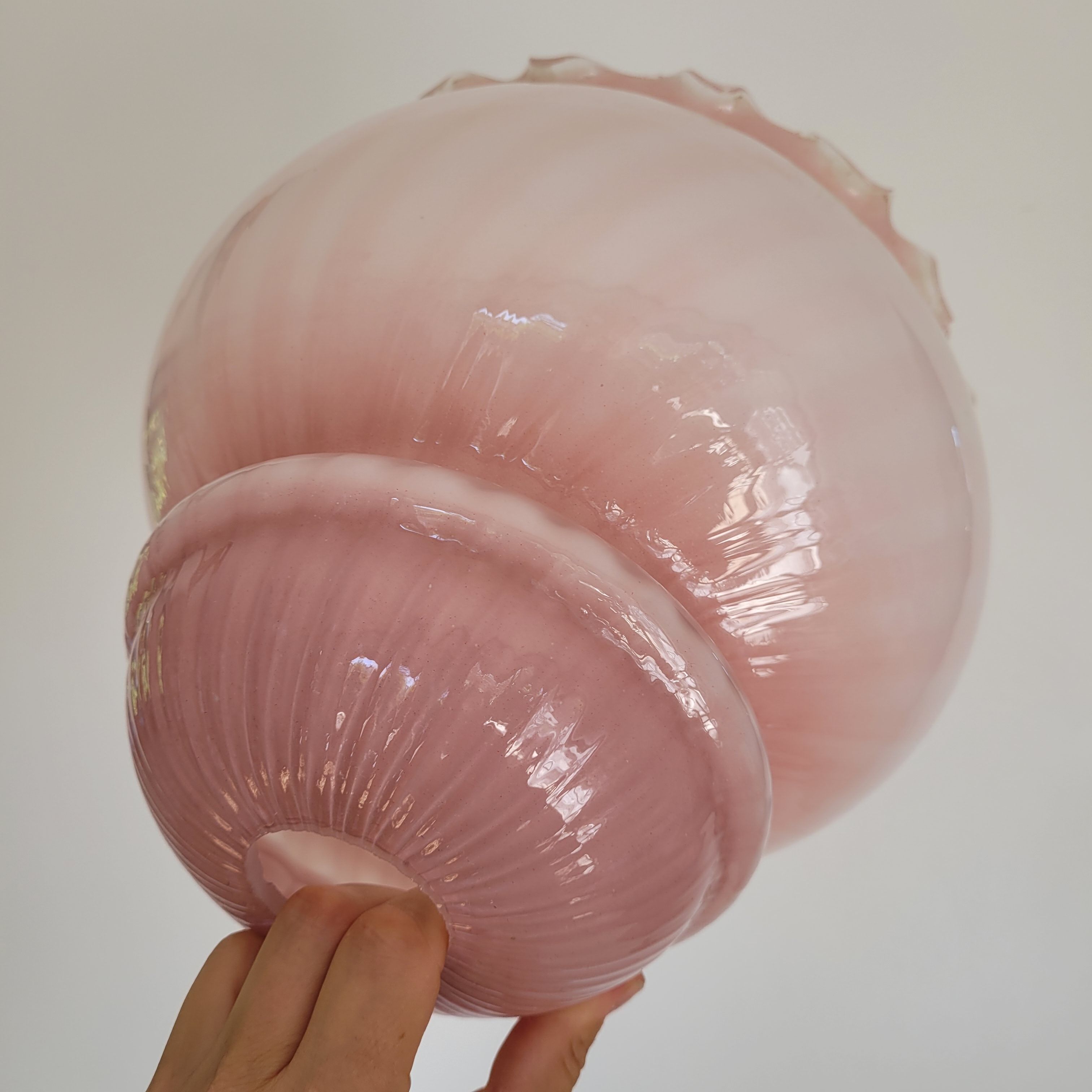 Suspension / abajour opaline pink